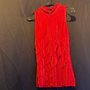 Red Silk Dress Barn Shirt